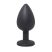 Black medium butt plug with white crystal Black medium butt plug with white crystal
