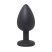 Black small butt plug with white crystal Black small butt plug with white crystal