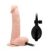 Inflatable ballsy penis dong, suction cup, TPR, Flesh, 4x18,