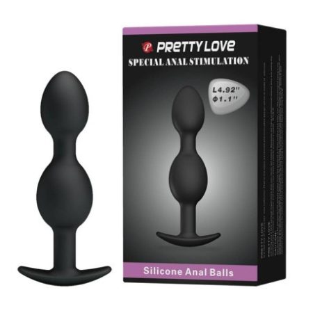 PRETTYLOVE Heavy Balls Silicone Butt Plug