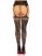 Rose Backseam Stockings with Garter Belt - Black O/S