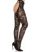 Rose Lace Crotchless Tights with Open Back - Black O/S