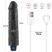 9.5" REAL SOFTEE Rechargeable Vibrating Dildo(Black)