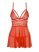 838-BAB-3 babydoll & thong red S/M