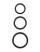 Silicone 3-Ring Stamina Set Black